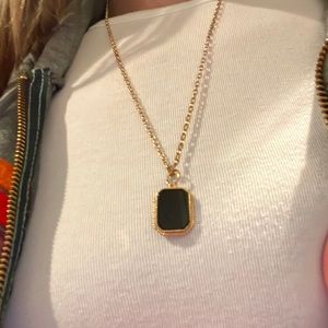 Black pendant necklace